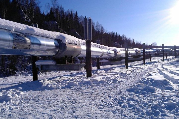 Alyeska Pipeline in winter